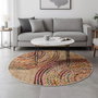 Conceptum Alfombra 80 x 80 cm Multicolor con Impresión Digital 3D